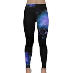 Blue Colored Swirl Leggings - Classic Yoga Leggings