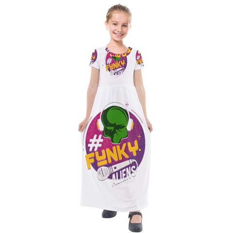 Kids  Short Sleeve Maxi Dress 