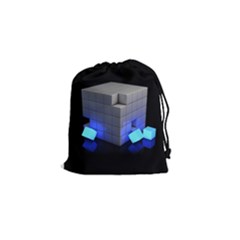 Lost Legacy - Blue Cubes - Drawstring Pouch (Small)
