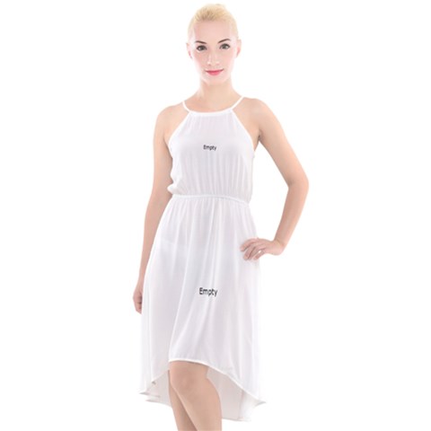 High-Low Halter Chiffon Dress  