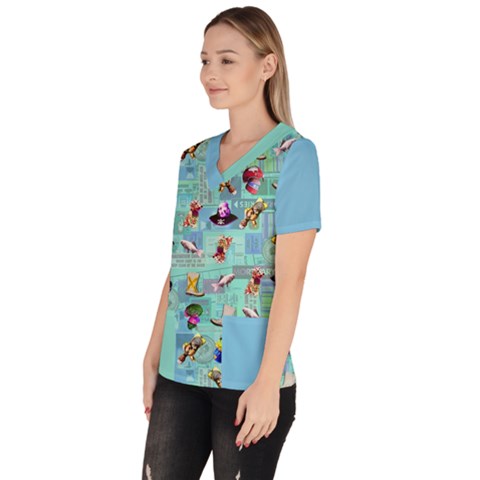 Women s V-Neck Scrub Top 