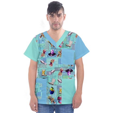 Men s V-Neck Scrub Top 