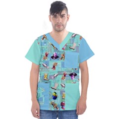 DOFM M scrub - Men s V-Neck Scrub Top