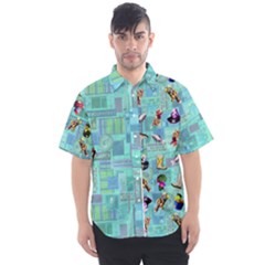 dofm m button shirt - Men s Short Sleeve Shirt