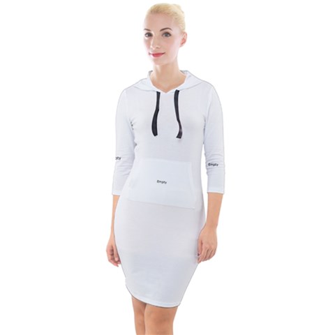 Quarter Sleeve Hood Bodycon Dress 