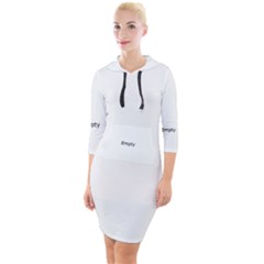 Quarter Sleeve Hood Bodycon Dress