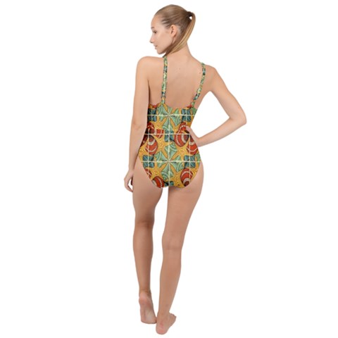 High Neck One Piece Swimsuit 