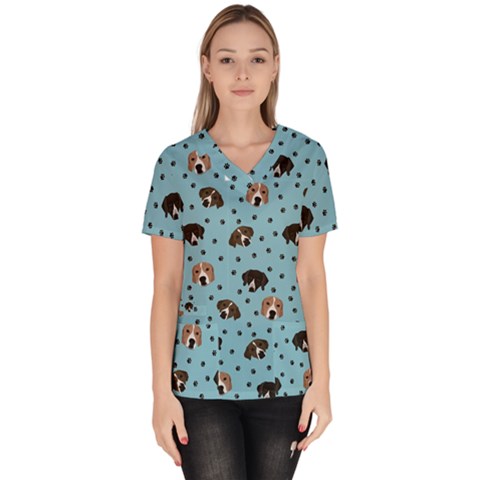 Women s V-Neck Scrub Top 