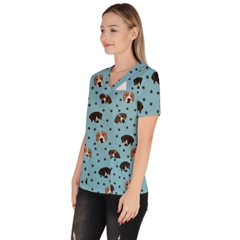 Women s V-Neck Scrub Top 