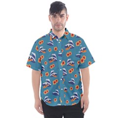 Daisy Button Up - Men s Short Sleeve Shirt