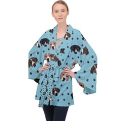 Misty s Trio - Long Sleeve Velvet Kimono 