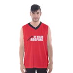 red black logo vertical - Men s Basketball Tank Top
