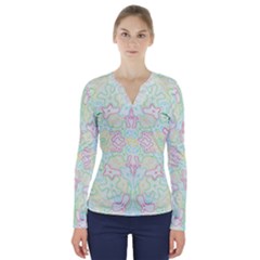 V-Neck Long Sleeve Top