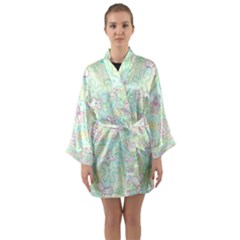 Long Sleeve Satin Kimono