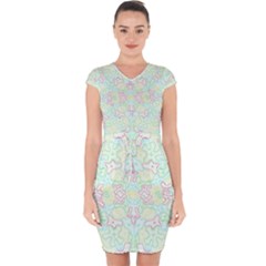 Capsleeve Drawstring Dress 