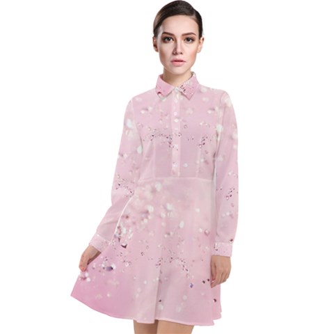 Long Sleeve Chiffon Shirt Dress 