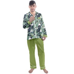 Men s Long Sleeve Satin Pajamas Set