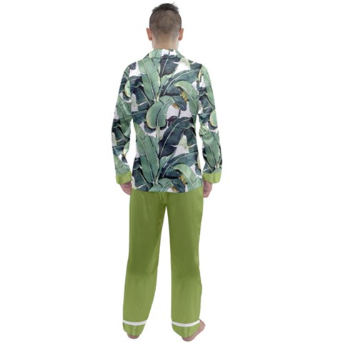 Men s Long Sleeve Satin Pajamas Set 