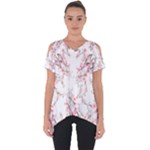 Cherry Blossom Cut Out Tee - Cut Out Side Drop Tee