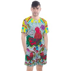 Key West Rooster mens short set - Men s Mesh Tee and Shorts Set