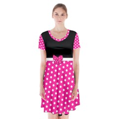 Minnie Flare Dress - Short Sleeve V-neck Flare Dress