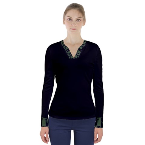 V-Neck Long Sleeve Top 