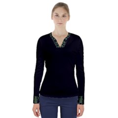 V-Neck Long Sleeve Top