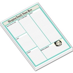 BLUE SHOPPING MEMO PAD - Large Memo Pads