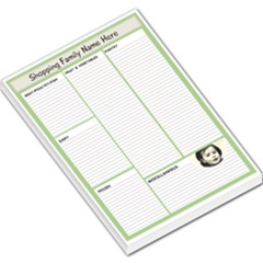 GREEN SHOPPING MEMO PAD - Large Memo Pads