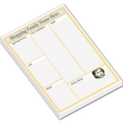 YELLOW SHOPPING MEMO PAD - Large Memo Pads