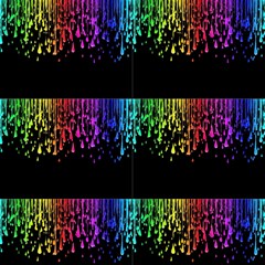 Rainbow Paint Waterfall Fabric