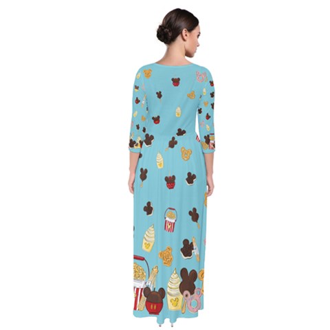 Quarter Sleeve Maxi Dress 