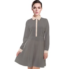 Long Sleeve Chiffon Shirt Dress