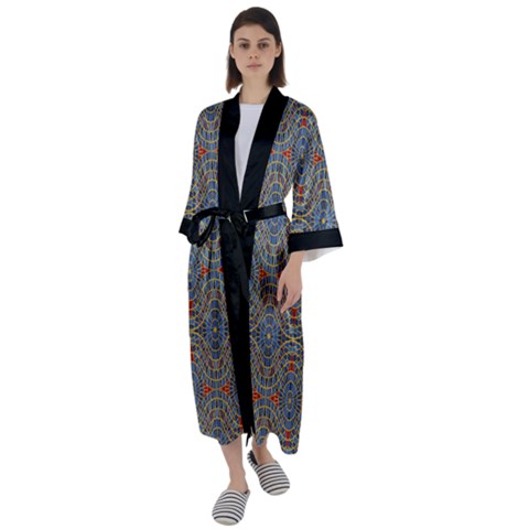 Maxi Satin Kimono 