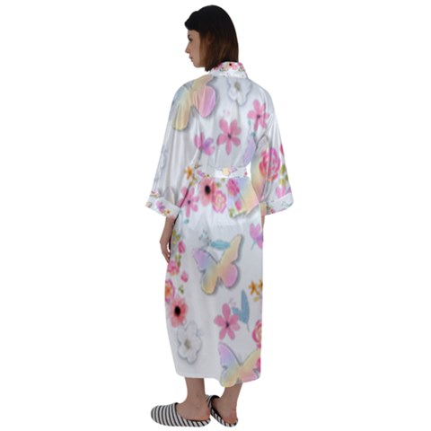 Maxi Satin Kimono 