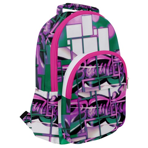 Rounded Multi Pocket Backpack 