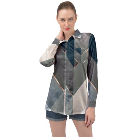 Long Sleeve Satin Shirt 