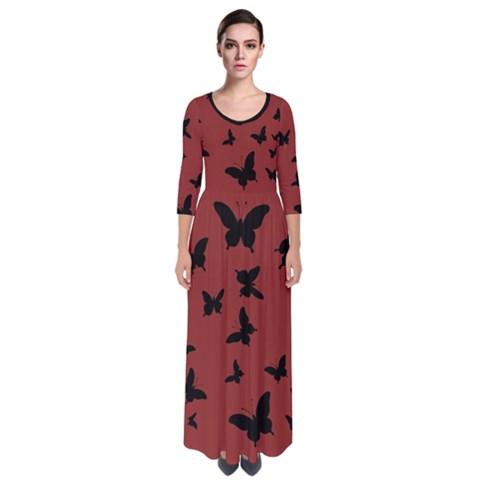Quarter Sleeve Maxi Dress 