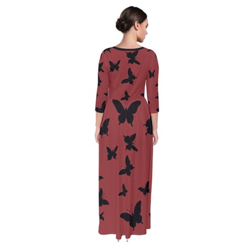 Quarter Sleeve Maxi Dress 