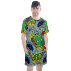 cosmic lizards mesh sports set - Men s Mesh Tee and Shorts Set