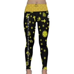 Witchy Yellow Paige s Classic Yoga Leggings - Lightweight Velour Classic Yoga Leggings