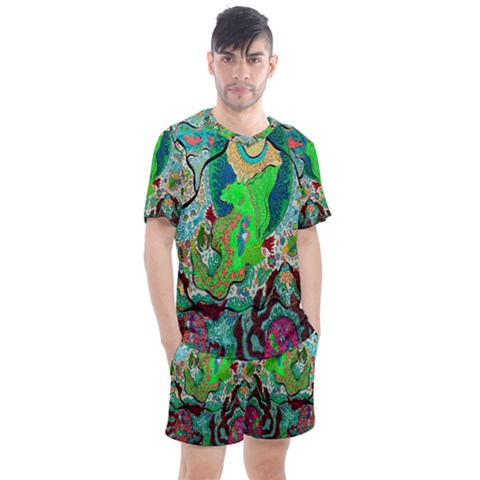 Men s Mesh T-Shirt and Shorts Set 