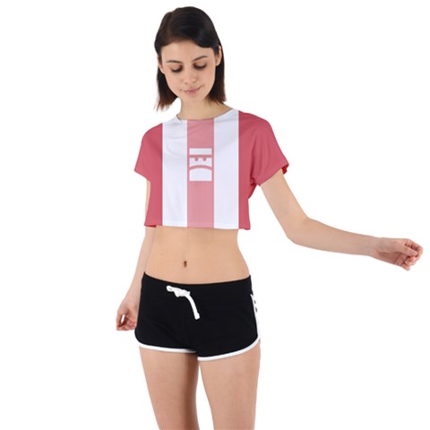 Tie Back Short Sleeve Crop T-Shirt 