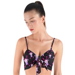 Woven Tie Front Bralet