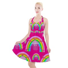 Halter Party Swing Dress 