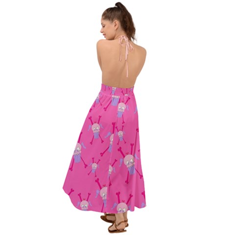 Backless Maxi Beach Dress 