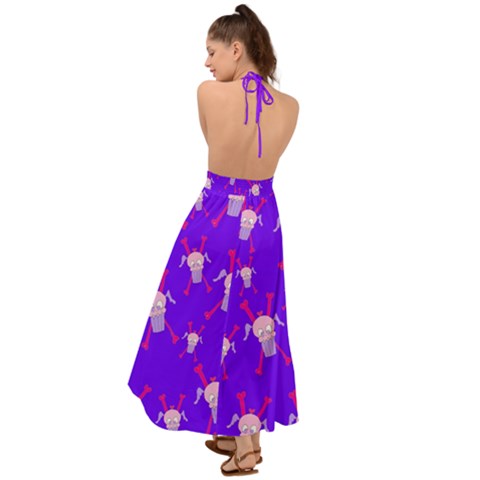 Backless Maxi Beach Dress 