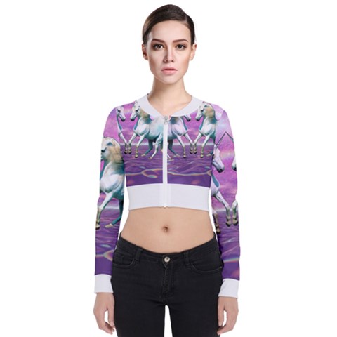 Long Sleeve Zip Up Bomber Jacket 