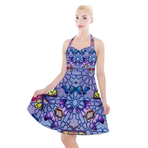 Halter Party Swing Dress  