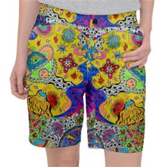 Glowing Planet Orb Pocket Shorts - Women s Pocket Shorts